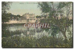 Old Postcard Amboise Castle View