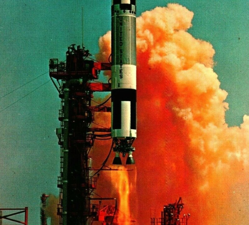 NASA Gemini - Titan Space Vehicle Rocket Kennedy Space Center Chrome Postcard 