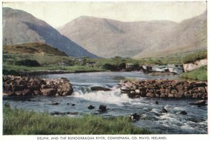 Postcard Delphi And The Bundorragha River Connemara Co. Mayo Ireland