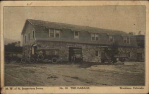 Woodmen CO MWA Garage View 10 1918 Used Postcard