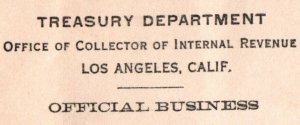 VINTAGE OFFICIAL STATIONERY TREASURY DEPARTMENT INTERNAL REVENUE 1942 (CENSORED)