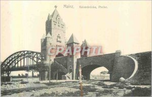 Old Postcard Mainz Kaiserbr�cke pteiler