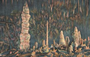 Vintage Postcard The Totem Poles Big Room Carlsbad Caverns New Mexico Southwest