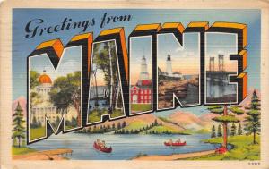 LARGE LETTER Greetings from Maine
