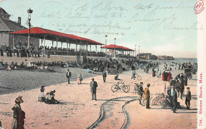 Revere Beach, Massachusetts, Early Postcard, Used in 1907