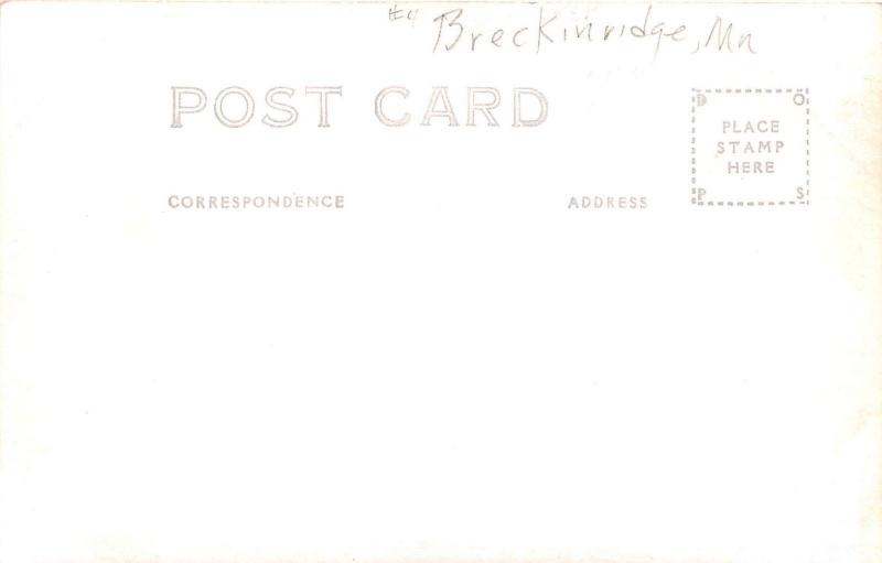 D93/ Breckenridge Minnesota Mn Real Photo RPPC Postcard c1930s Post Office