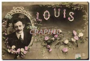 Old Postcard Fancy Surname Louis