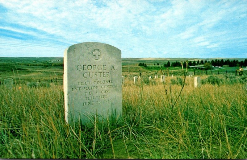 Montana Little Big Horn Stone Marher Where General George A Custer Fell