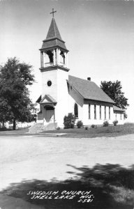 Real Photo Postcard Swedish Church in Shell Lake, Wisconsin~121588