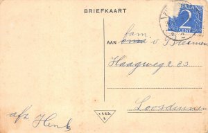 Netherlands 1947 Groeten uit Luidlaren Cows Cattle Windmills Art postcard