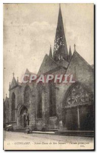 Old Postcard Guingamp Notre Dame de Bon Secours main Facade