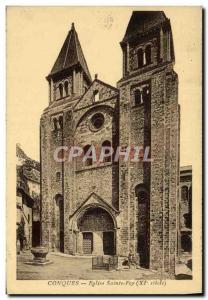 Postcard Old Church St. Foy Conques