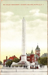 McKinley Monument Niagara Square Buffalo NY Antique Postcard PM Ebenezer Cancel 