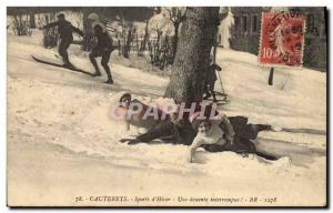 Old Postcard of Sports & # 39hiver Ski Cauterets A broken down