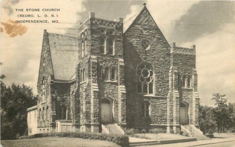 Independence Missouri~Stone Church~Reorganized LDS Mormon 1948 