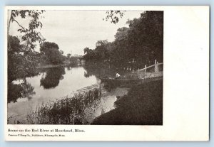 Moorhead Minnesota Postcard Scene Red River Exterior View c1905 Antique Vintage