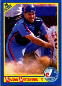 1990 Score Baseball Card Nelson Santovenia Montreal Expos sk2655