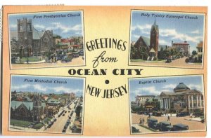 Postcard Greetings from Ocean City NJ 1956