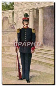 Postcard Old Army Vaticano Guardia Palatina in large uniform