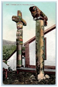 c1910's Totems Scenic View Fort Wrangell Alaska AK Unposted Vintage Postcard