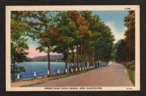 NH Greetings from KEENE NEW HAMPSHIRE Postcard Linen PC