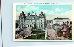 M-25341 The Capitol and State Educational Building Albany New York