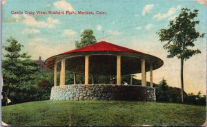 Castle Craig View Hubbard Park Meriden Connecticut Vintage Postcard C120