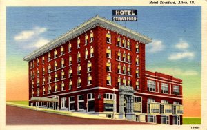 Alton, Illinois - A view of the Hotel Stratford - in 1953