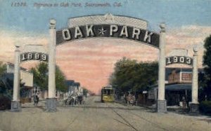 Entrance to Oak Park - Sacramento, CA