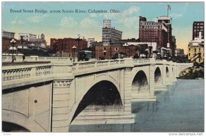 COLUMBUS, Ohio, 1900-1910´s; Broad Street Bridge, Across Scioto River