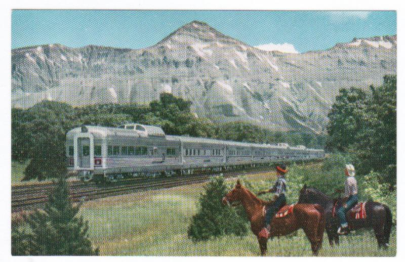 Denver Zephyr Streamliner Railroad Train Burlington Route Colorado postcard