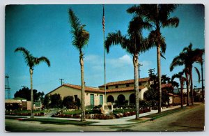 Long Beach California~Mottell's & Peek Mortuaries Funeral Home Corner~1960s PC