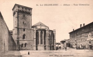 Vintage Postcard 1910's La Chaise Dieu Abbaye Tour Clementine Tower France FR