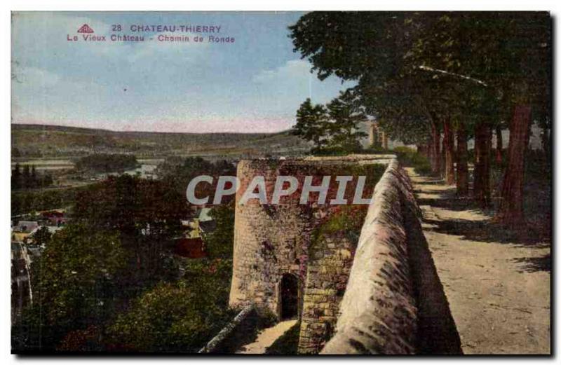 Chateau Thierry Old Postcard old castle Walkway