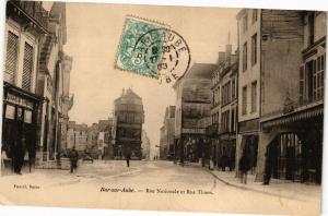 CPA BAR-sur-AUBE - Rue nationale et rue thiers (197119)