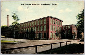 1911 The Cheney Hills So Manchester Connecticut Roadway & Bldg. Posted Postcard