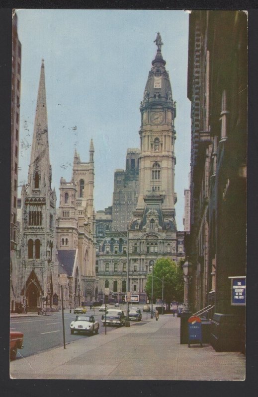 PA Philadelphia North Broad Street Heart of the City older cars pm1968 ~ Chrome