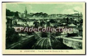 Postcard Old ANGOULEME tunnel railway