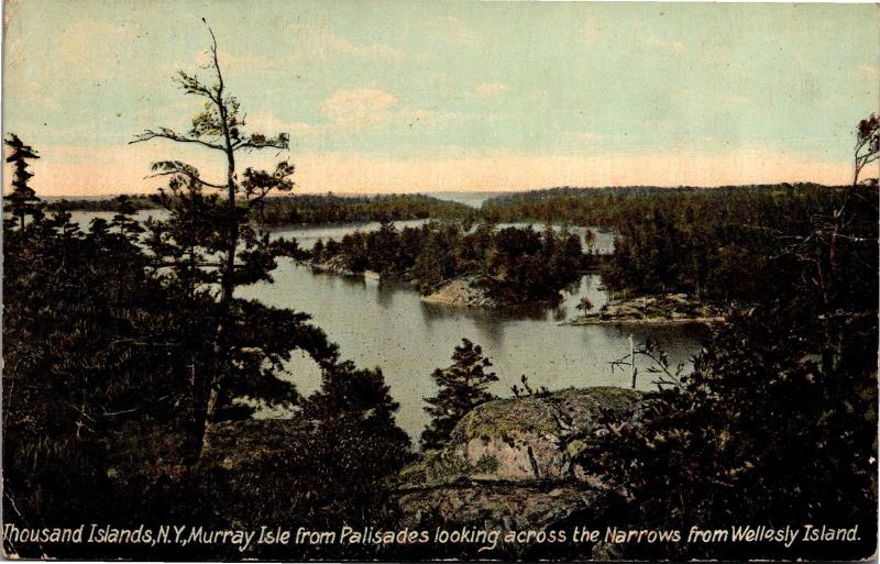 Thousand Islands, Murray Isle from Palisades New York c1911 Vintage Postcard M13