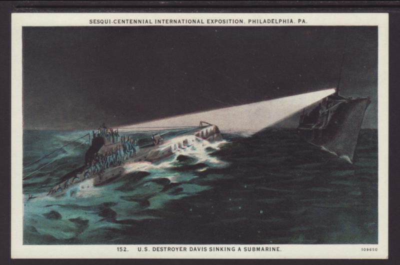 US Destroyer Davis,Submarine,Sesqui-Centennial Exposition,Philadelphia,PA