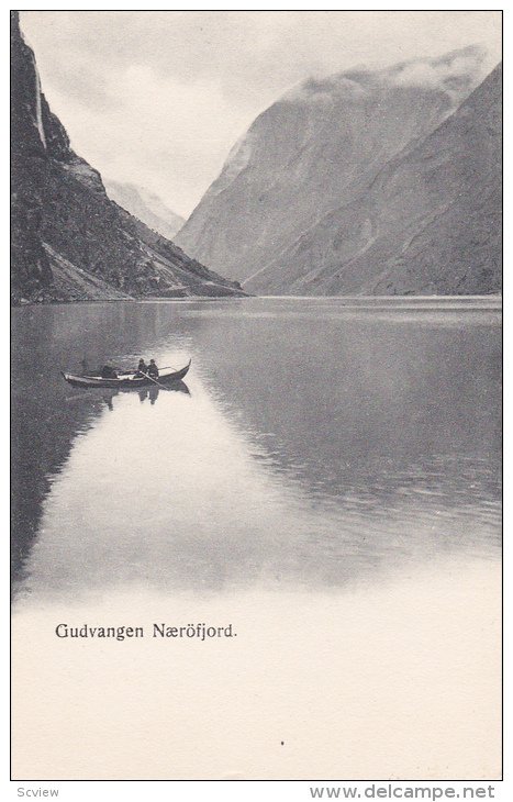 Boating, Gudvangen Naerofjord, Norway, 1900-1910s