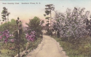 North Carolina Pinehurst Path Near The Country Club Handcolored Albertype