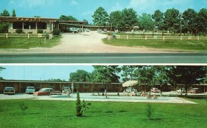 Family Units Playground & Swimming Pool Tahiti Motel Folkston Georgia Postcard 