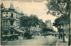 PC CPA BRAZIL, RIO DE JANEIRO, AVENIDA BRANCO, VINTAGE POSTCARD (b11312)