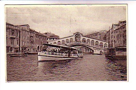 Photo, Covered Bridge and Ferry, Venezia, Itay, Used
