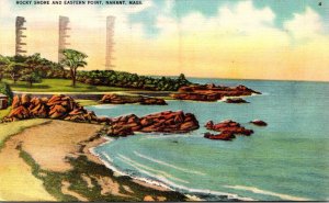 Massachusetts Nahant Rocky Shore At Eastern Point 1945