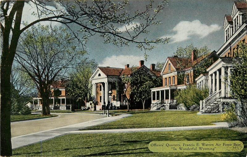 Officers Quarters Francis E Warren Air Force Base Wyoming WY Postcard