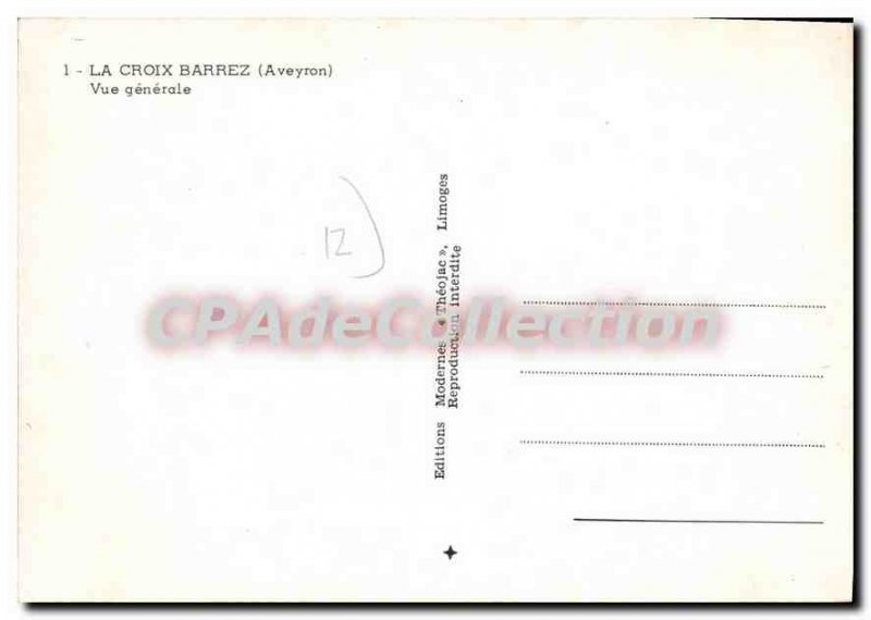 Postcard Old Cross Aveyron General view