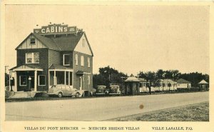 Canada Quebec1930s Villas Du Pont Mercier Bridge autos Postcard 21-14462