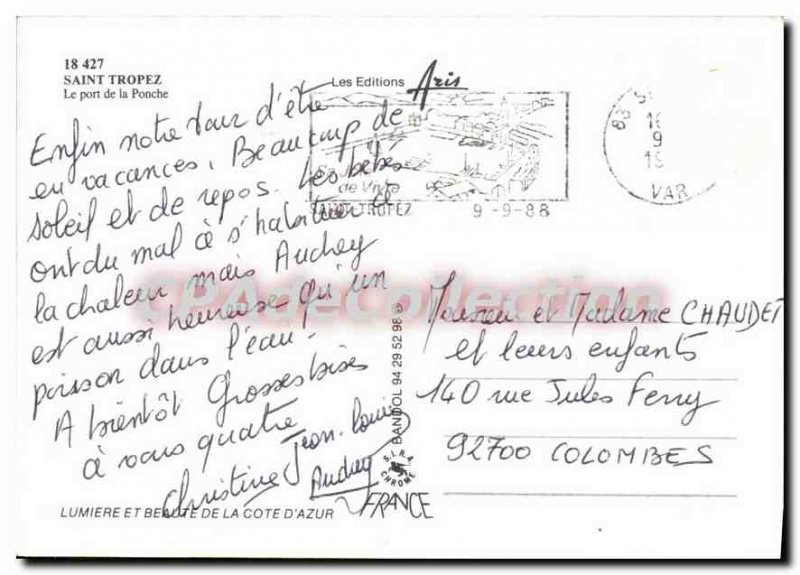 Modern Postcard St Tropez Le Pont de la Ponche